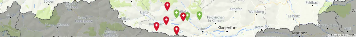 Map view for Pharmacies emergency services nearby Greifenburg (Spittal an der Drau, Kärnten)